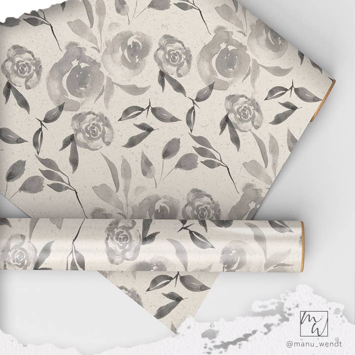 Vintage Geschenkpapier ROSALI für den Großhandel von Manu Wendt - Artwork & Illustration