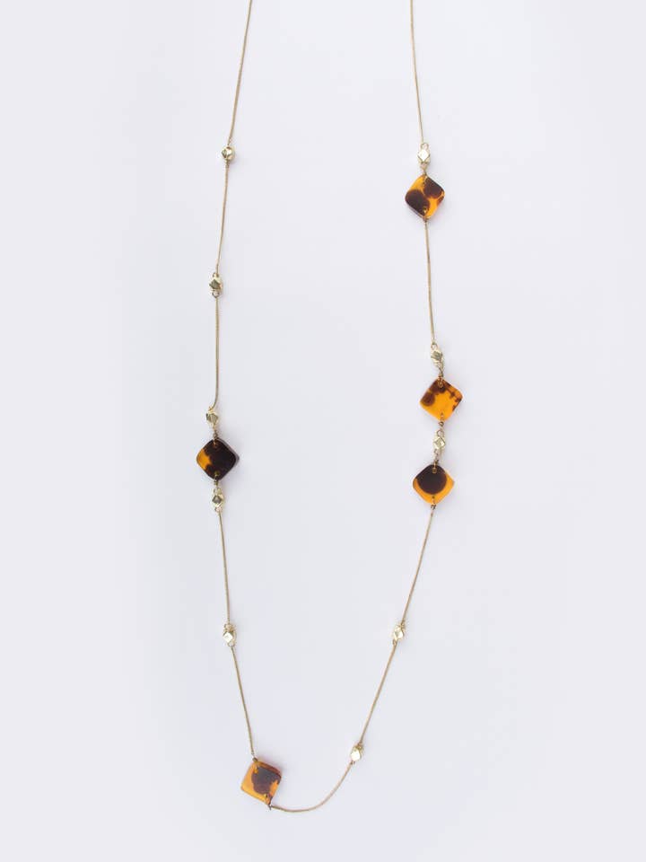 Margot Necklace Tortoiseshell for wholesale by Mata Traders