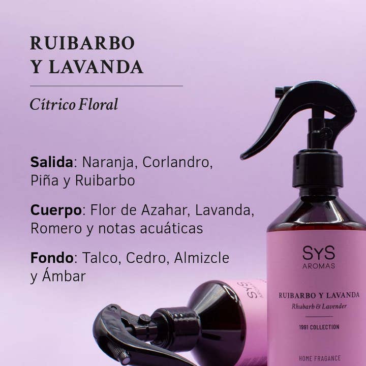 Laboratorio SYS – wholesale Rums- och linnespray – Luftfräschare för rabarber och lavendel 300 ml 19912