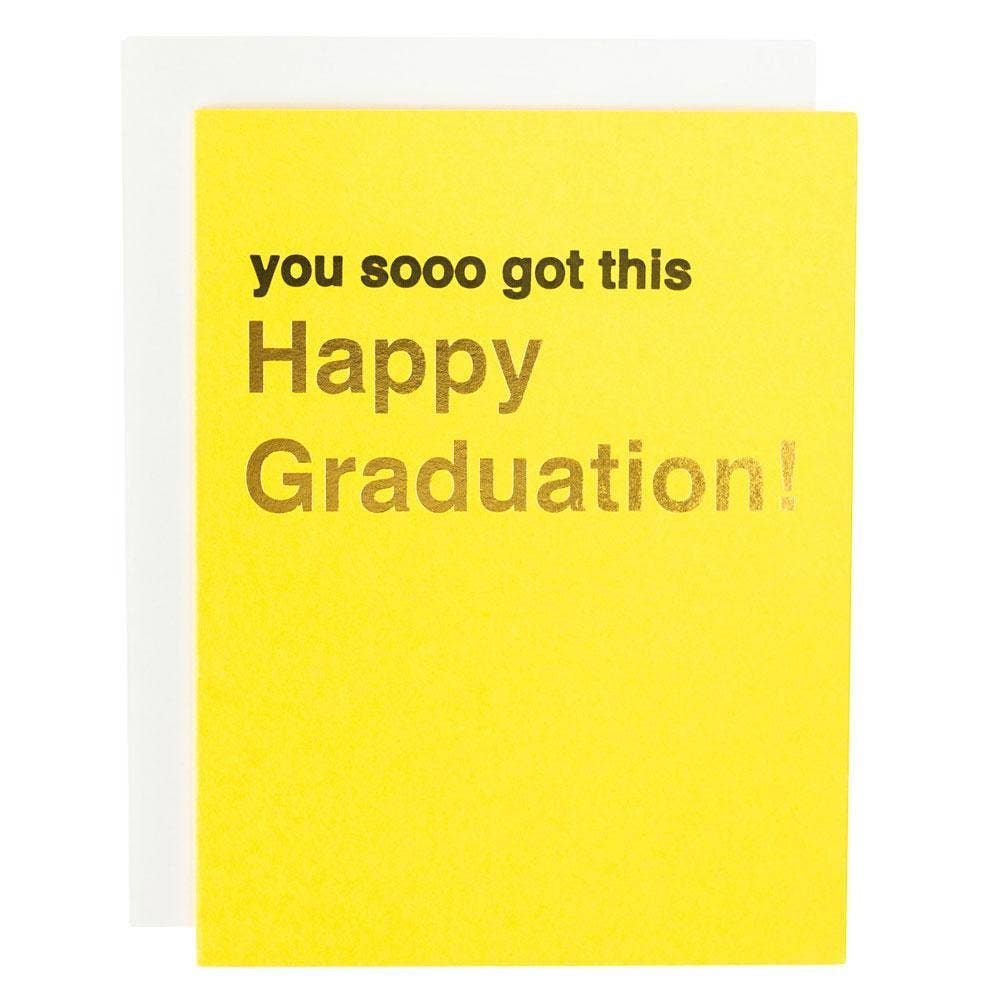 Mikspress - Wholesale Graduation Card - Yellow Happy Graduation Letterpress Card0