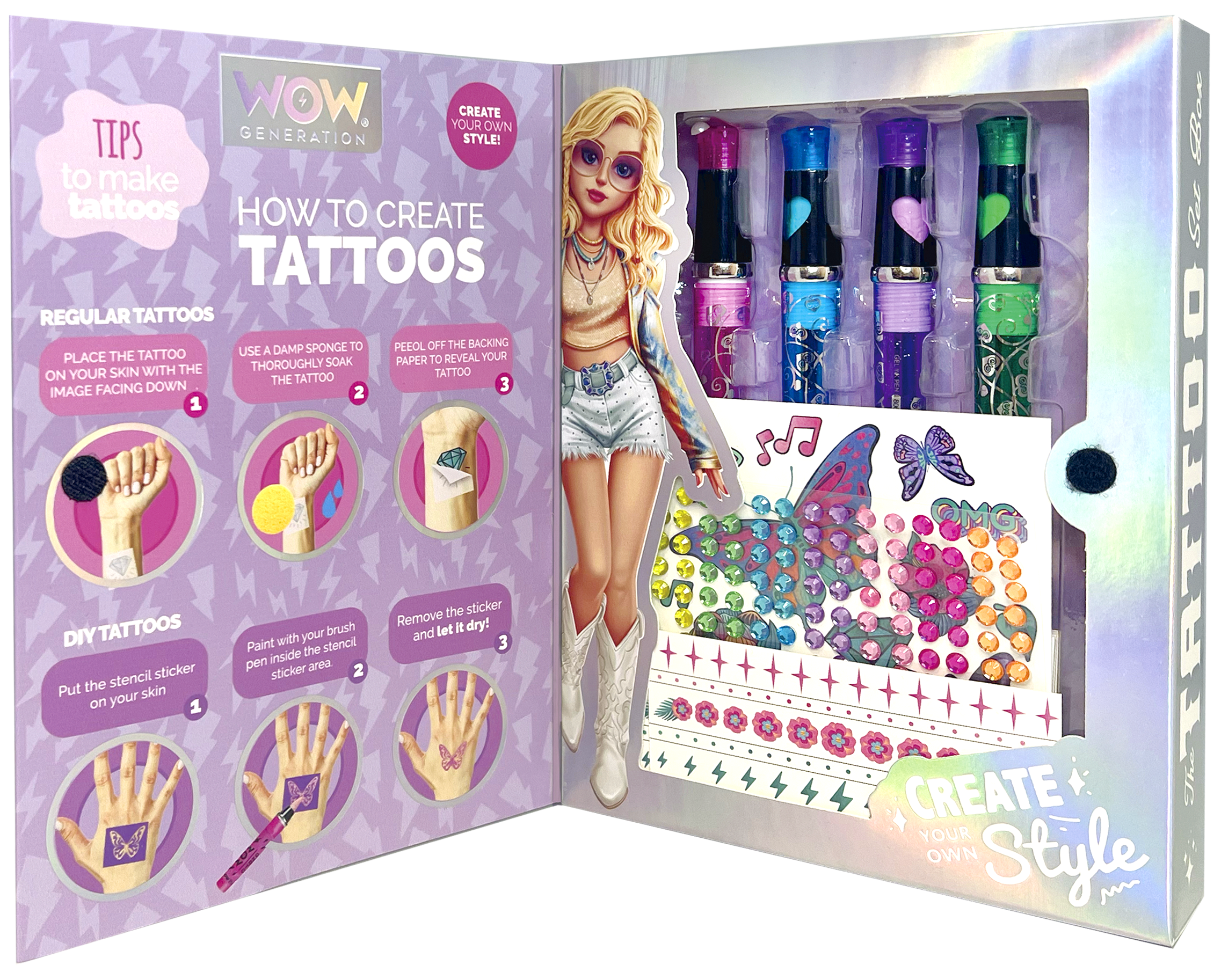 Kontiki - Wholesale Temporary Tattoo - Kids - WOW GENERATION tattoo set1