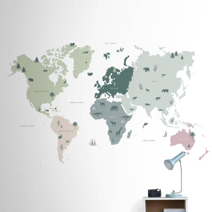The Design Department b.v. - Wholesale Wallpaper - Wall Mural World Map for Children9