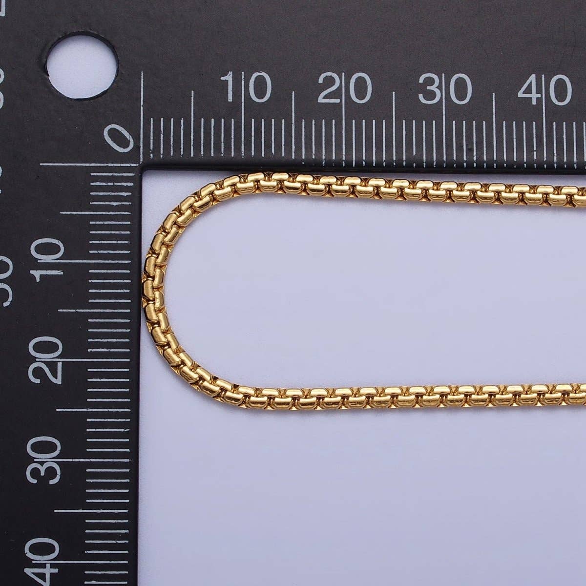 Aim Eternal - Wholesale Link & Chain Necklace - Stainless Steel Box Boston Chain Necklace 2mm Thick Gold Box Chain 17.7 inches, 19.6 inches for Jewelry Making | WA-1700 WA-1705 Clearance Pricing2