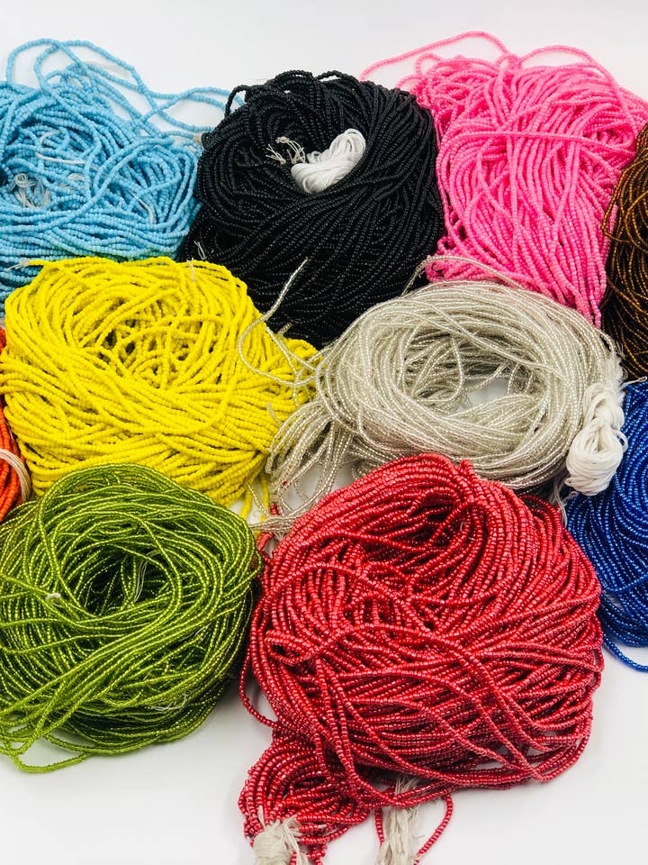 Traditional Solid Color African waist beads Wholesale for wholesale by Elimicah