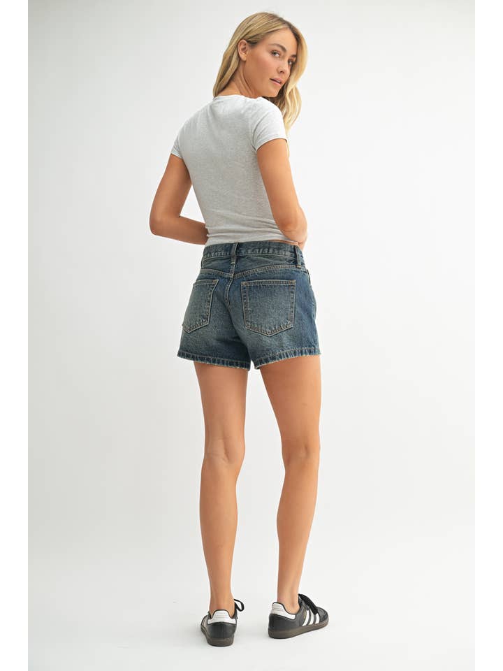 JBD - Wholesale Shorts - Women's - DH821N - V MD - Mid Rise Baggy Vintage Short
