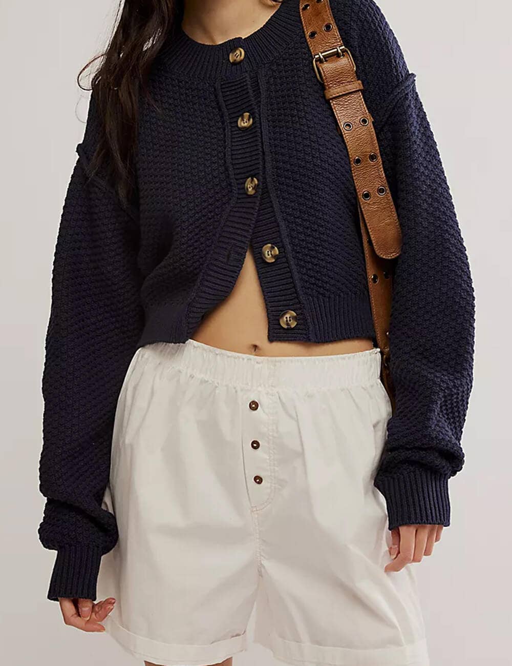 Sweetkama - Wholesale Cardigan - Women's - Ladies Solid Color Button Front Cardigan SKT5387