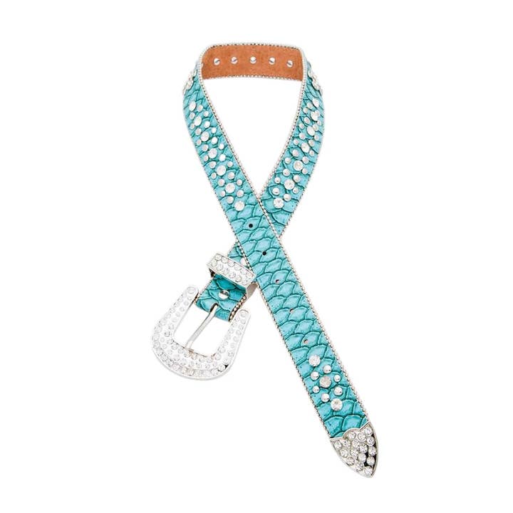 Rope & Spurs - Wholesale Belt - Kids - Crystal & Cross Studs Kids Belt3