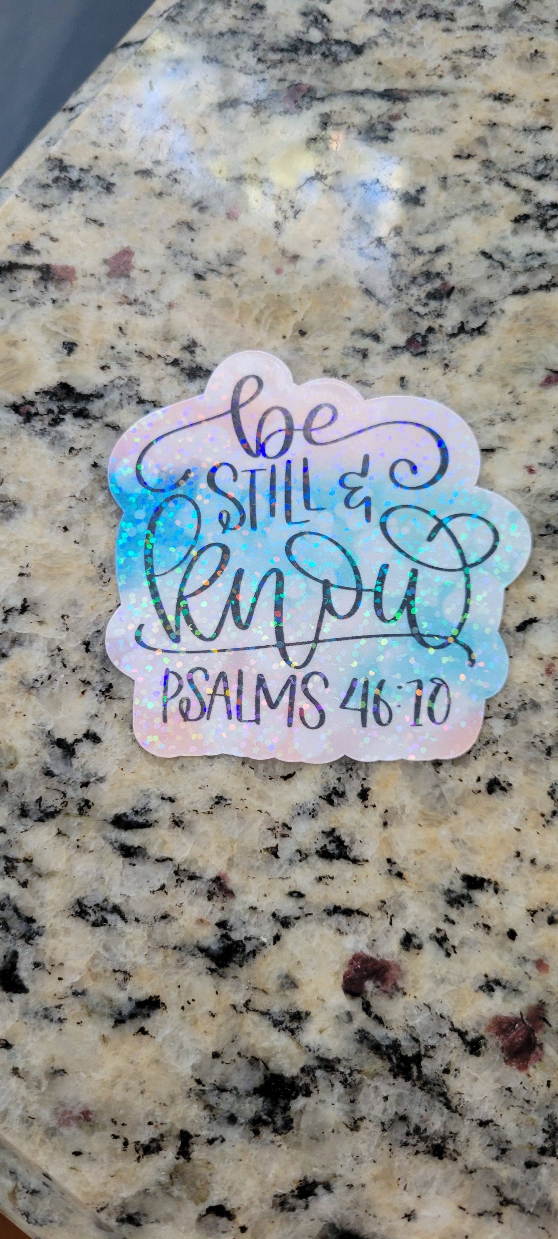 Dashmonograms - Wholesale Sticker - Be still and know sticker Religious sticker Bible verse1
