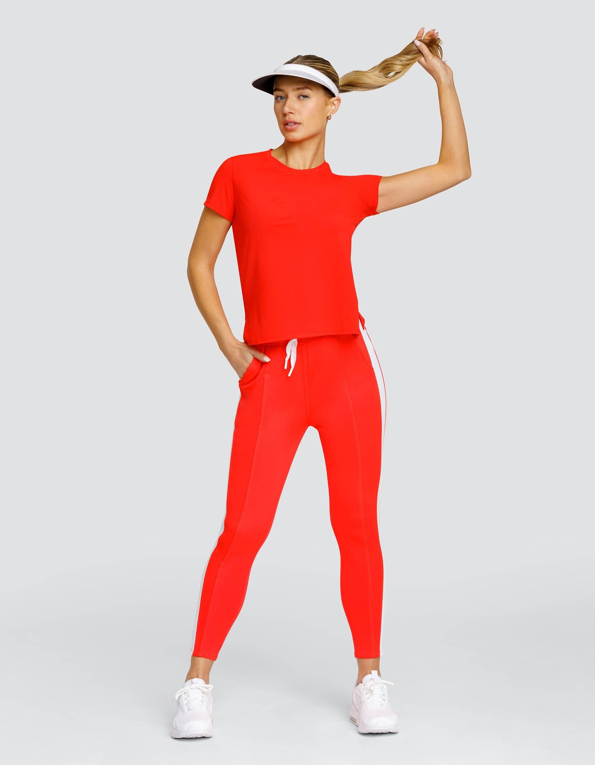 Spin-It - Wholesale Athletic Top - Women's - BIJOU BOXY SHORT SLEEVE TOP - FLAMENCO0