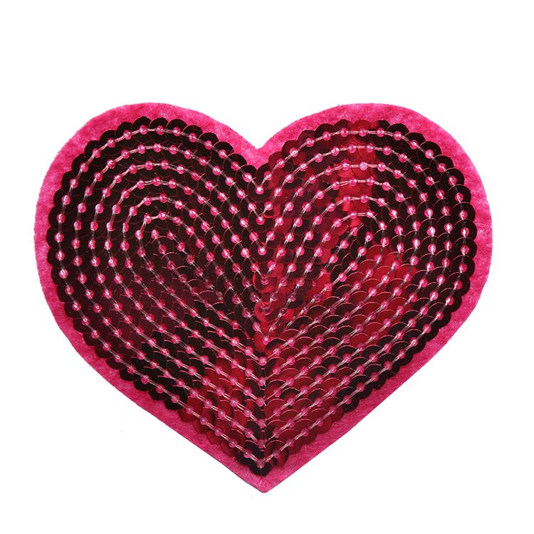 Sparkle Sisters by Couture Clips – wholesale Hair clip – Child – Large Sequin Heart Hair Clip1