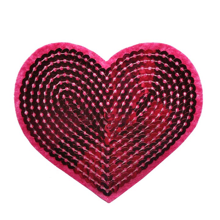 Sparkle Sisters by Couture Clips – wholesale Hair clip – Child – Large Sequin Heart Hair Clip1