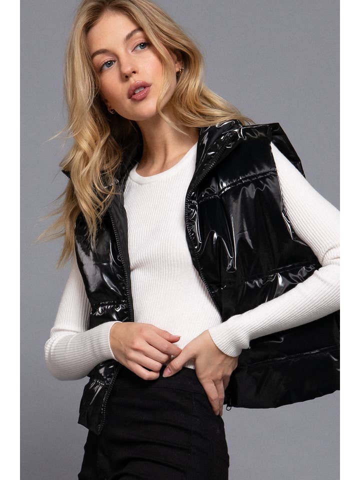 Active Basic | Active USA - Wholesale Outerwear Vest - Women's - High Neck Zip Up Vest2