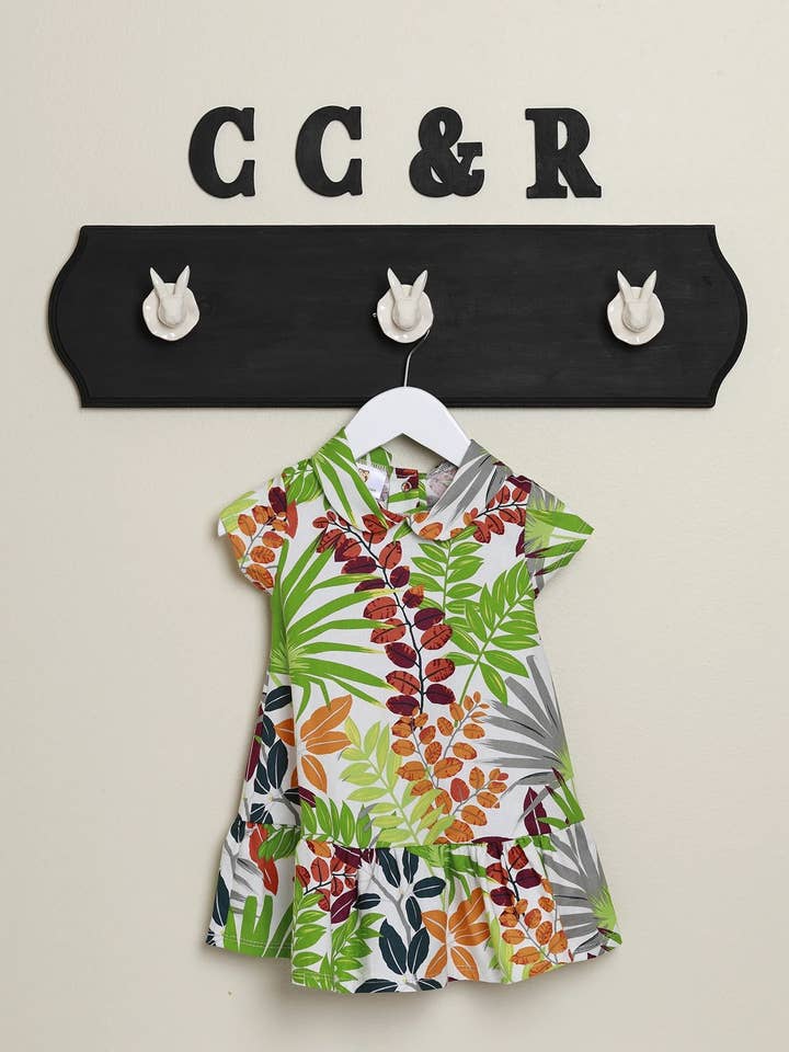 Tropical Garden Fille Robe col Peter Pan pour la vente par cee cee & ryan