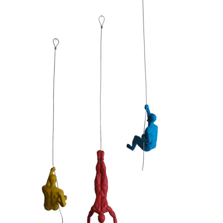Bentley & Bo - Wholesale Sculpture - Coloured Climbing Men Trio (Set of 3)