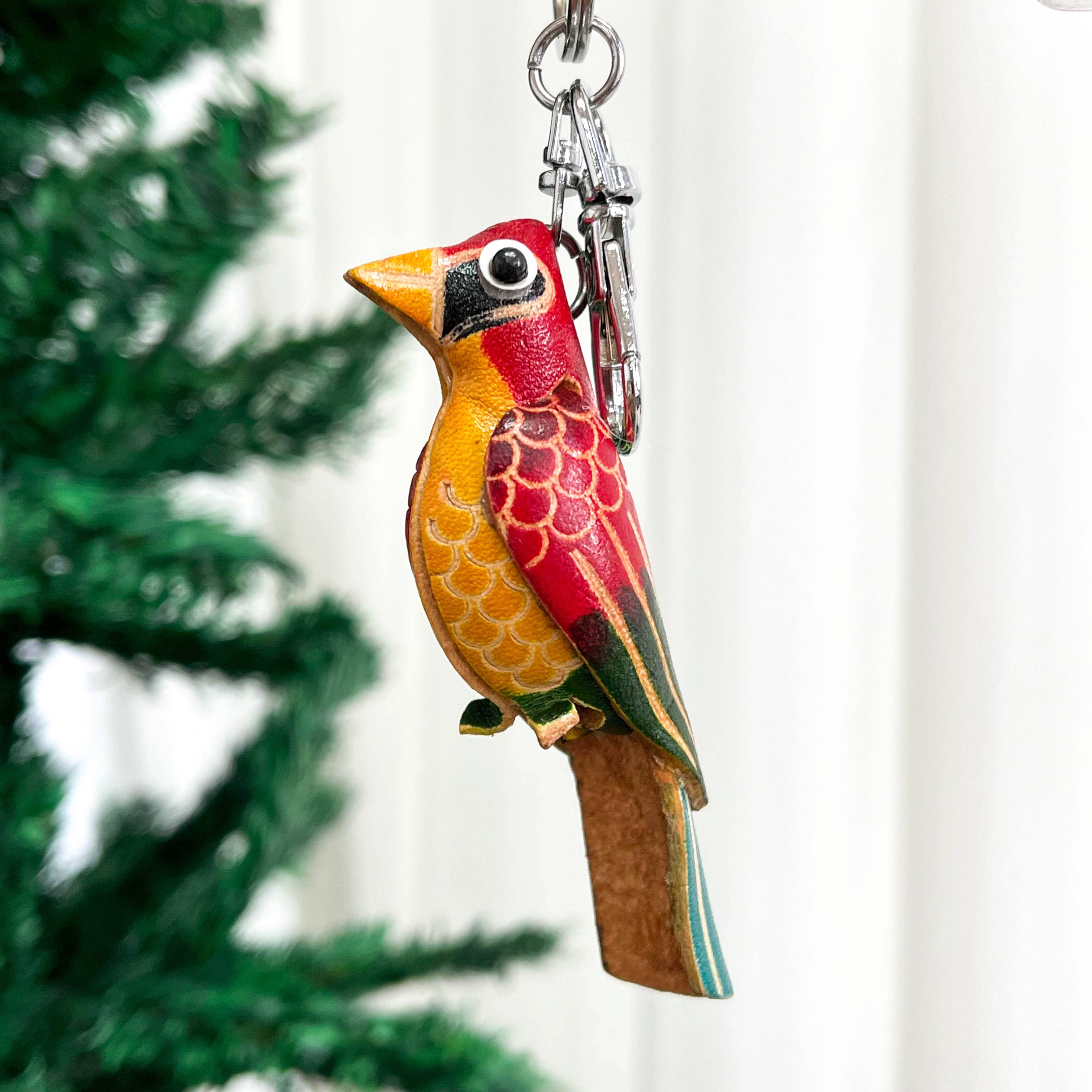 SoapElenGlen - Wholesale Keychain - Women's - Handmade Parrot Keychain, Bird Bag Pendant0