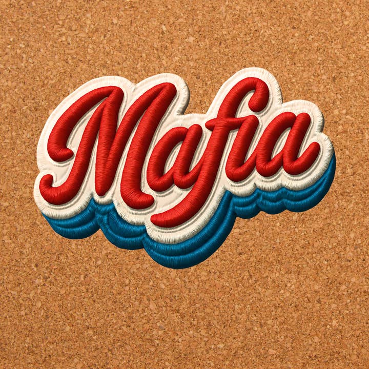 Buffalo Bills Mafia Stitch-Look Merit Badge Die Cut Sticker for wholesale by Buffalovely