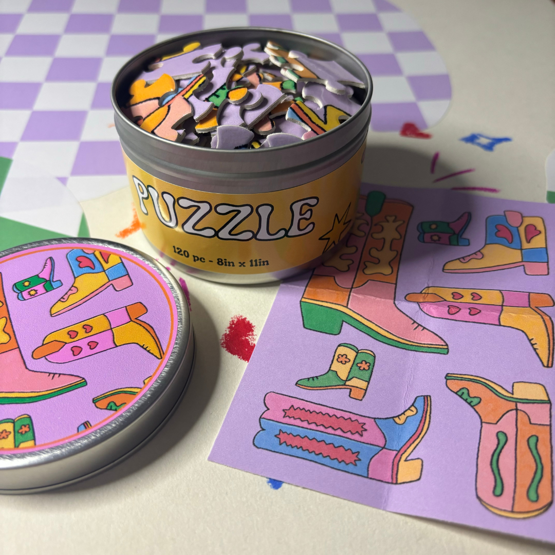 Get Stoked – Großhandel Puzzle - Erwachsene – Cowboystiefel-Puzzle, 120 Stück0