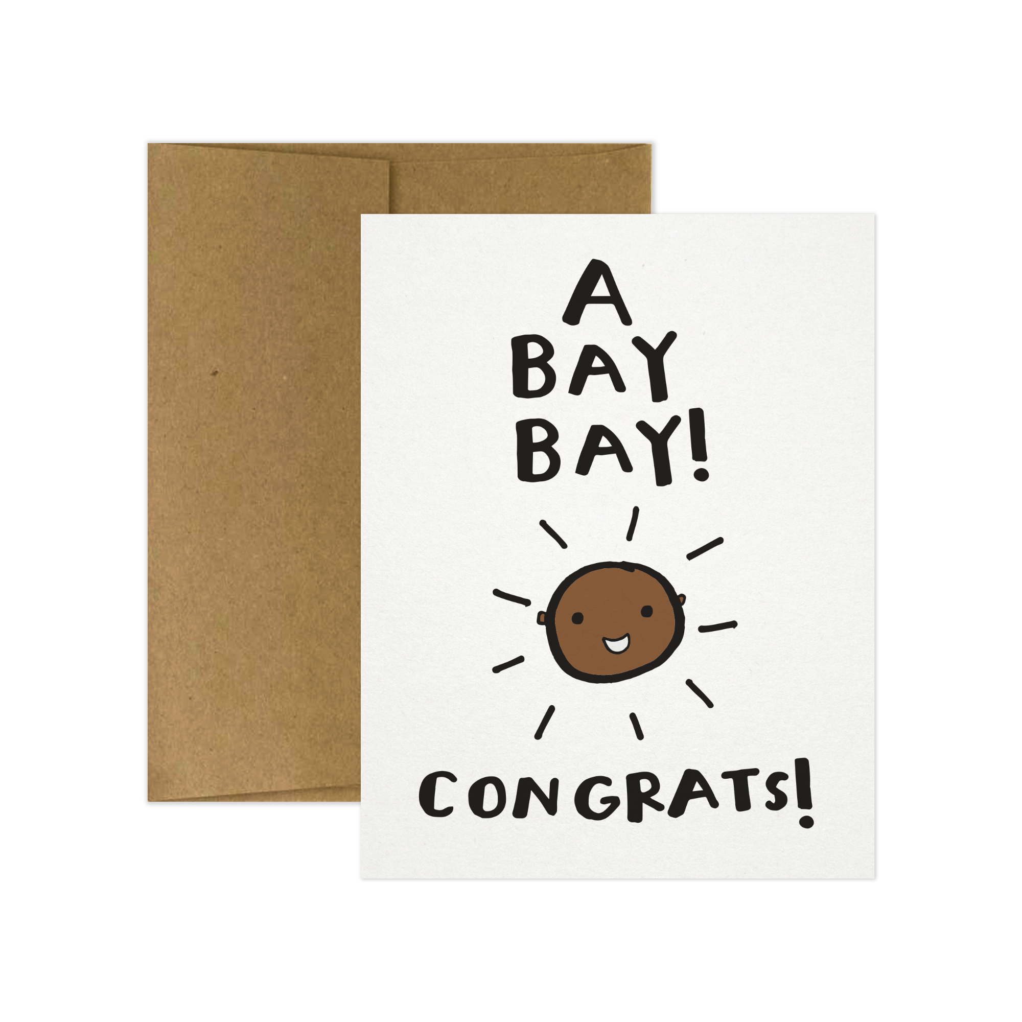 Tiny Gang Designs - Wholesale Baby Card - A Bay Bay! Congrats! (Baby 2) New Baby Card. Card for Baby.1