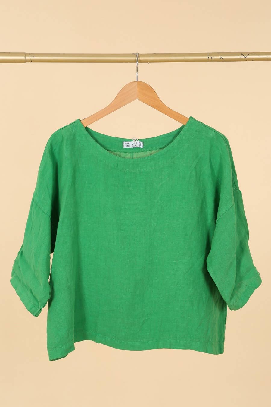 la maison des fibres naturelles - Wholesale Blouse - Women's - Round neck linen top 659005 100% linen22