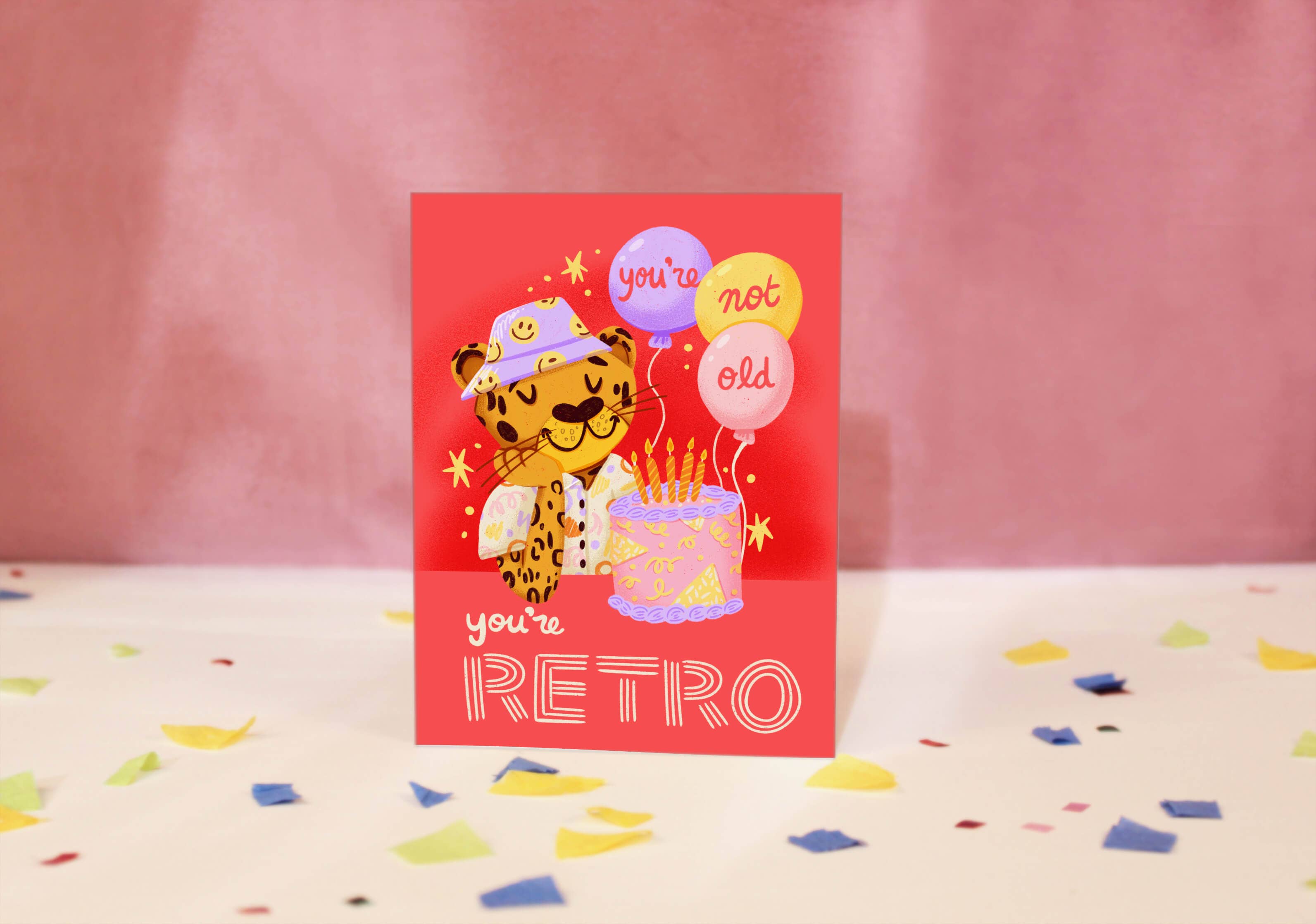 Wallflower Studio Co. - Wholesale Birthday Card - Not Old, Just Retro Birthday Card2