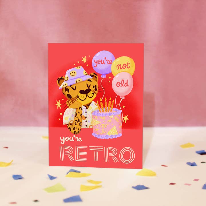 Wallflower Studio Co. - Wholesale Birthday Card - Not Old, Just Retro Birthday Card2
