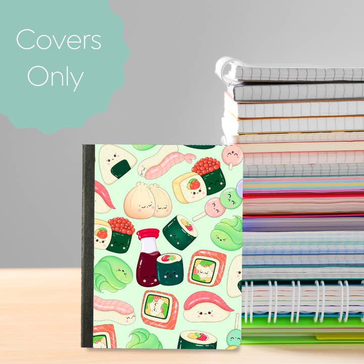 Kawaii Sushi-Mini Composition Notebook Cover for wholesale by Oily Graphic Creations