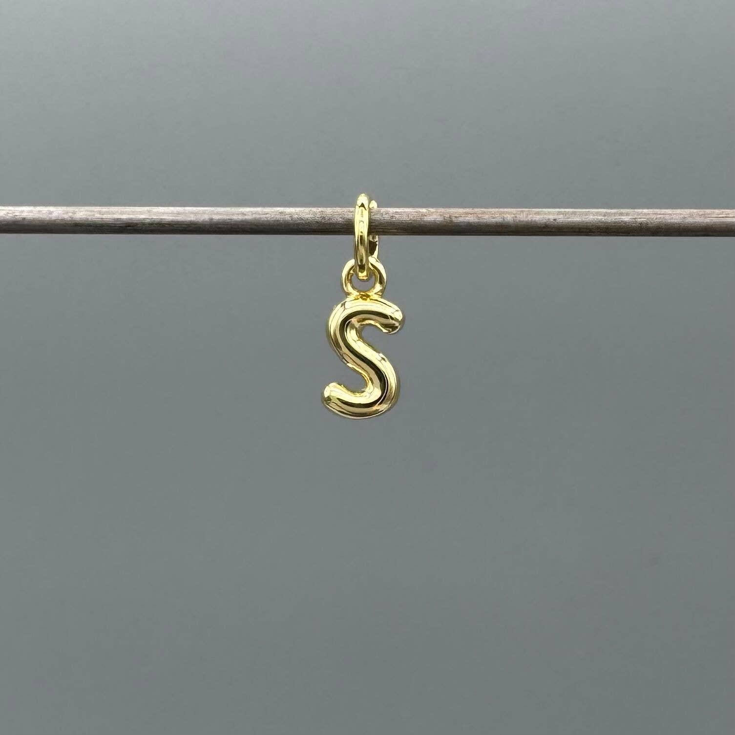 Something Silver - Wholesale Individual Charm/Pendant - Perfect Balloon Bubble Letter Initial Charm15