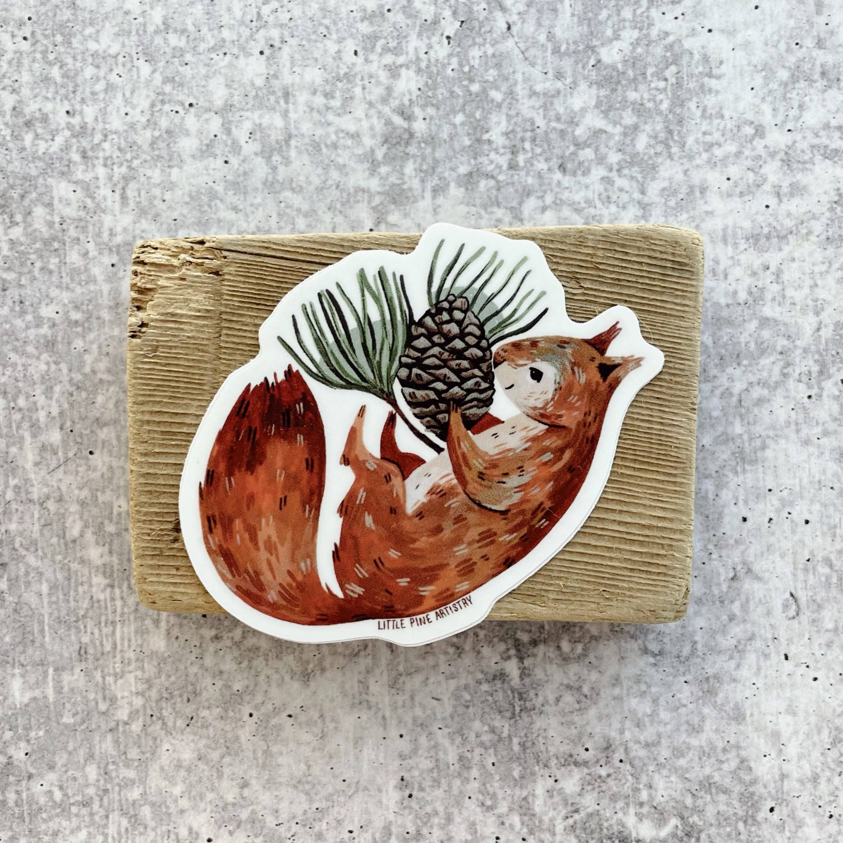 Canyon & Cove Art - Wholesale Sticker - Pine Squirrel Sticker