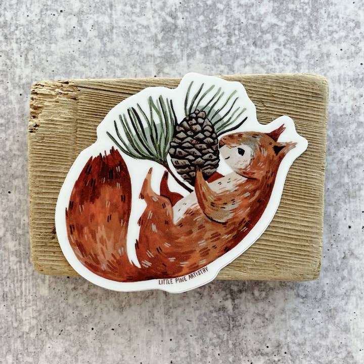 Canyon & Cove Art - Vendita all'ingrosso Adesivo - Adesivo scoiattolo pino0