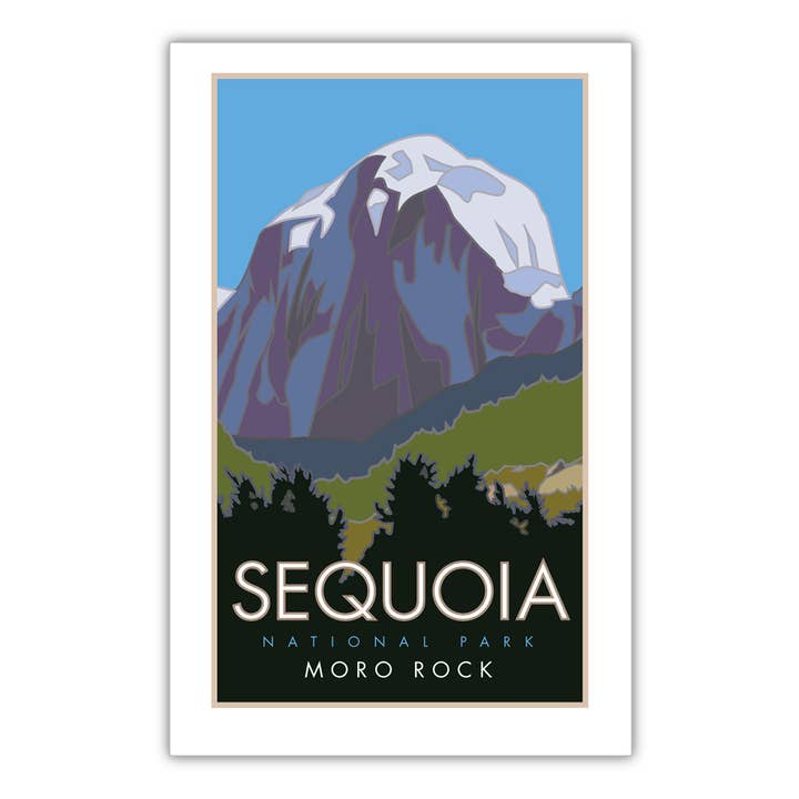 Parc national de Sequoia, Moro Rock, Californie - Affiche pour la vente par Travel Posters by M&W Design Co.