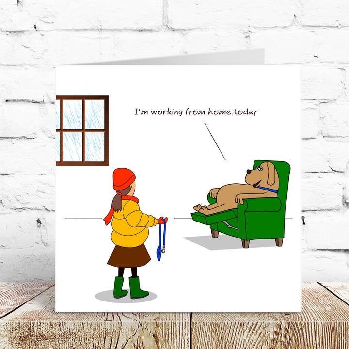 Swizzoo Cards – wholesale Birthday card – Funny Birthday Card for Dog Owner for Dad Mum Friend Family Work from Home Humorous Cute Cheeky Labrador Retriever Spaniel1