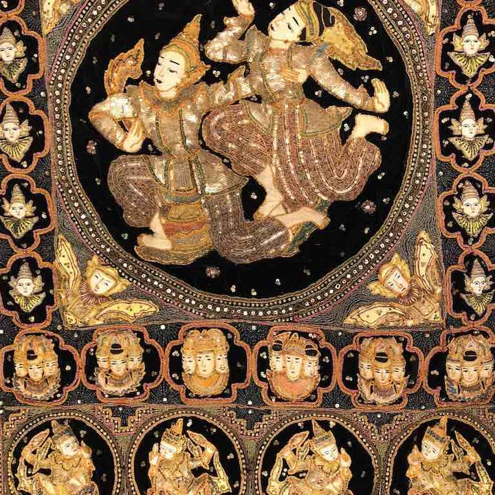 The Niger Bend – wholesale Tapestry/textile – Burmese-Myanmar Kalaga Tapestry