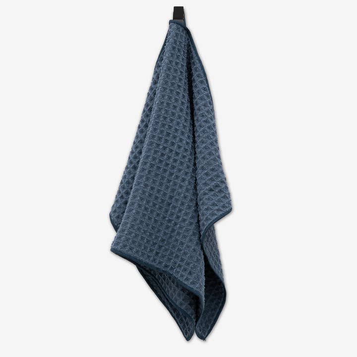 Geometry - Wholesale Hand Towel - Midnight Blue Waffle Hand Towel