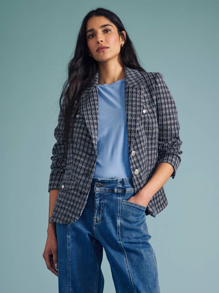 4 Pocket Ponte Blazer - French Tweed for wholesale by Universal Standard