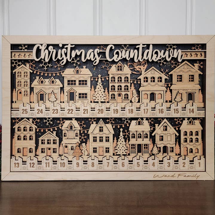 Handcrafted Baltic Birch Christmas Countdown Village and other Purchase Wholesale tracksuit material. Free Returns & Net 60 Terms on Faire trending on Faire.