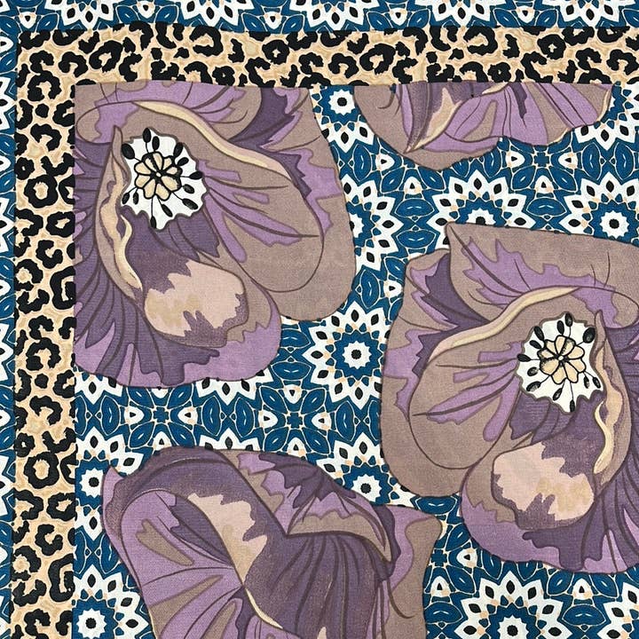 German Fuentes Handbags - Wholesale Scarf - Women's - YF08-C52  FLORAL AND ANIMAL PRINT SCARF0