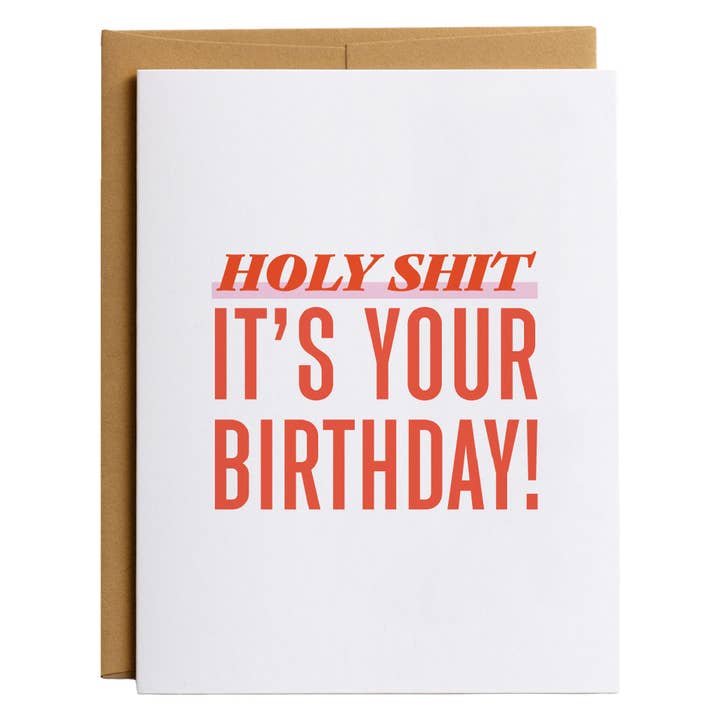 Tarjeta de felicitación Holy Shit es tu cumpleaños para venta al por mayor de Habitude Paper