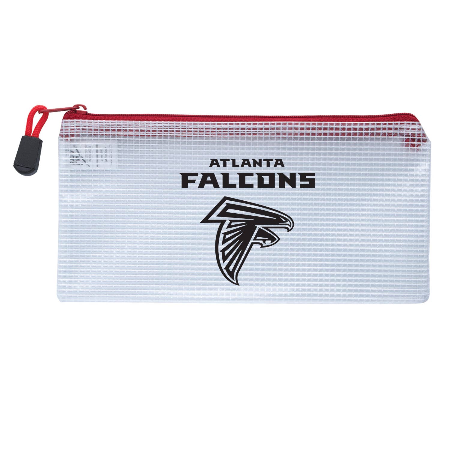 Mojo Licensing - Wholesale Pencil Case/Pouch - NFL Atlanta Falcons Clear Zippered Pencil Bag0