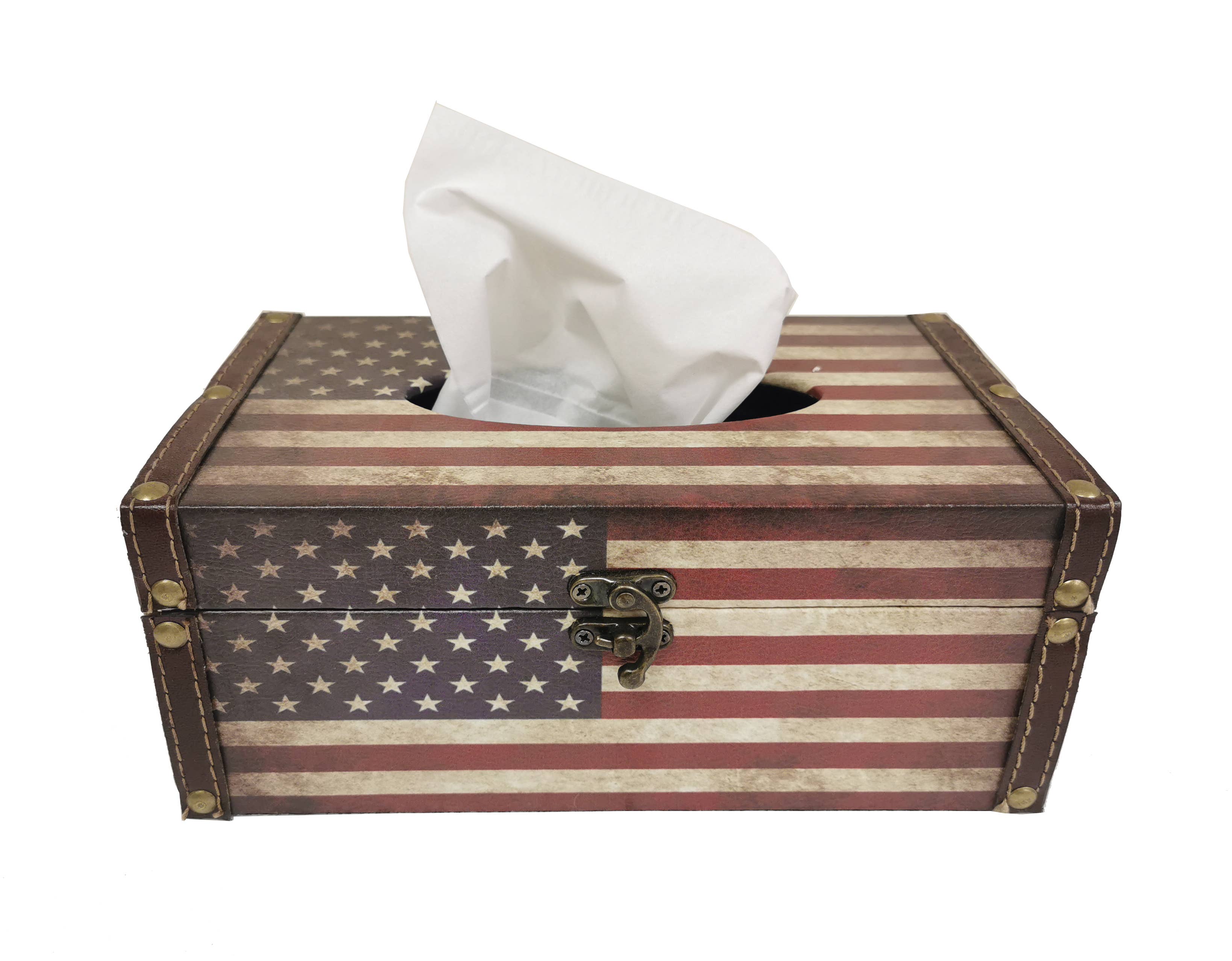 Boxman - Vente Boîtes à mouchoirs - Housse de boîte à mouchoirs avec drapeau américain