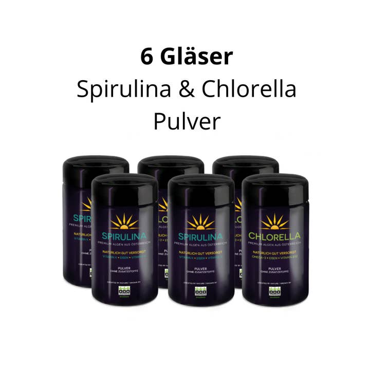 Spirulina and Chlorella powder set (2 types) for wholesale by Jongerius ecoduna