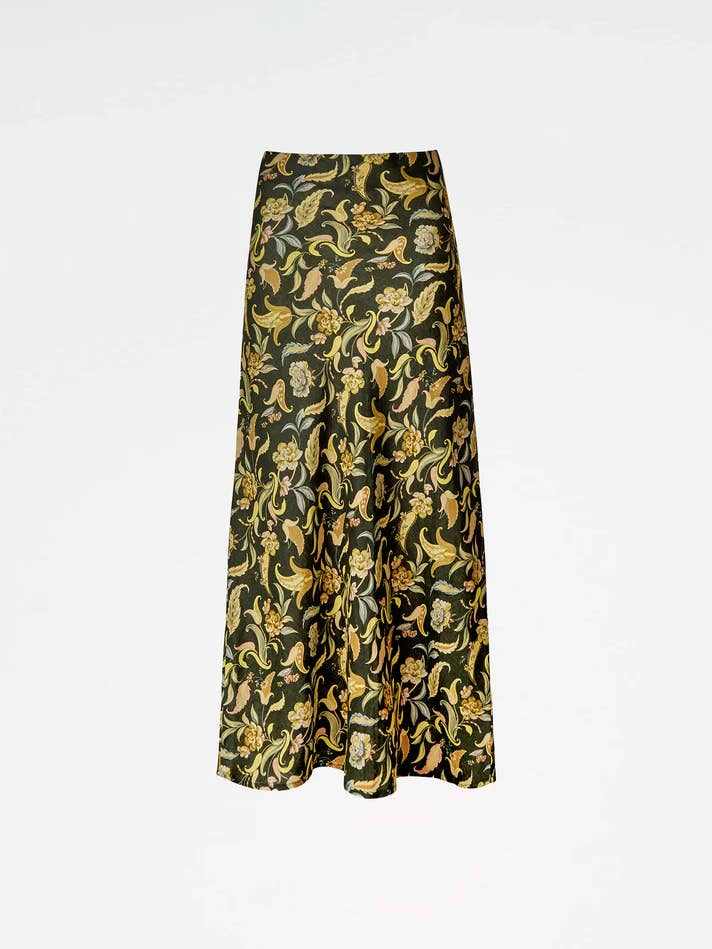 CARMEN SAYS – wholesale Kjol - Dam – Enigma grön kjol med blommönster