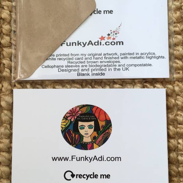 FunkyAdi – Cartão de saudação diária por atacado – Cartões de Cumprimentos de Ícones da Moda e Arte