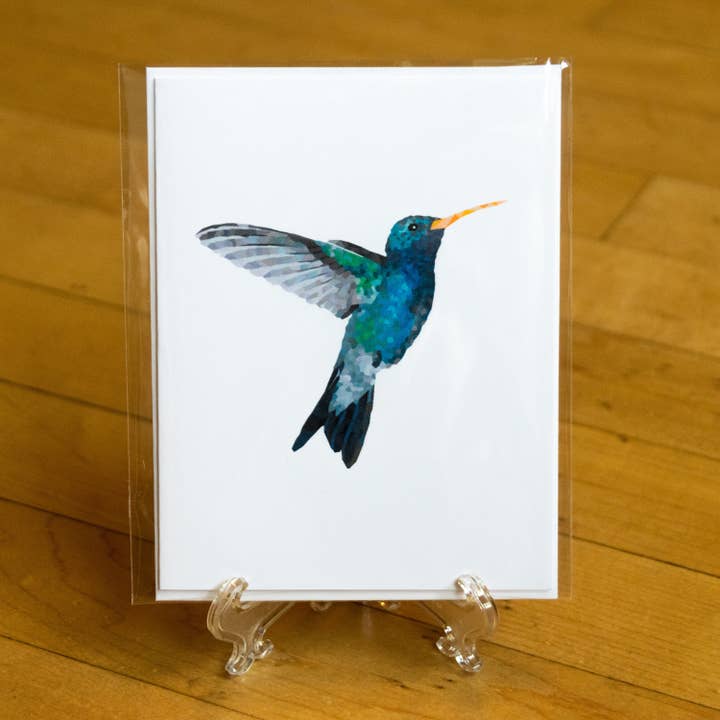 CFFM: Colibri (Hummingbird) -kaart voor wholesale door abigail hausman design & illustration