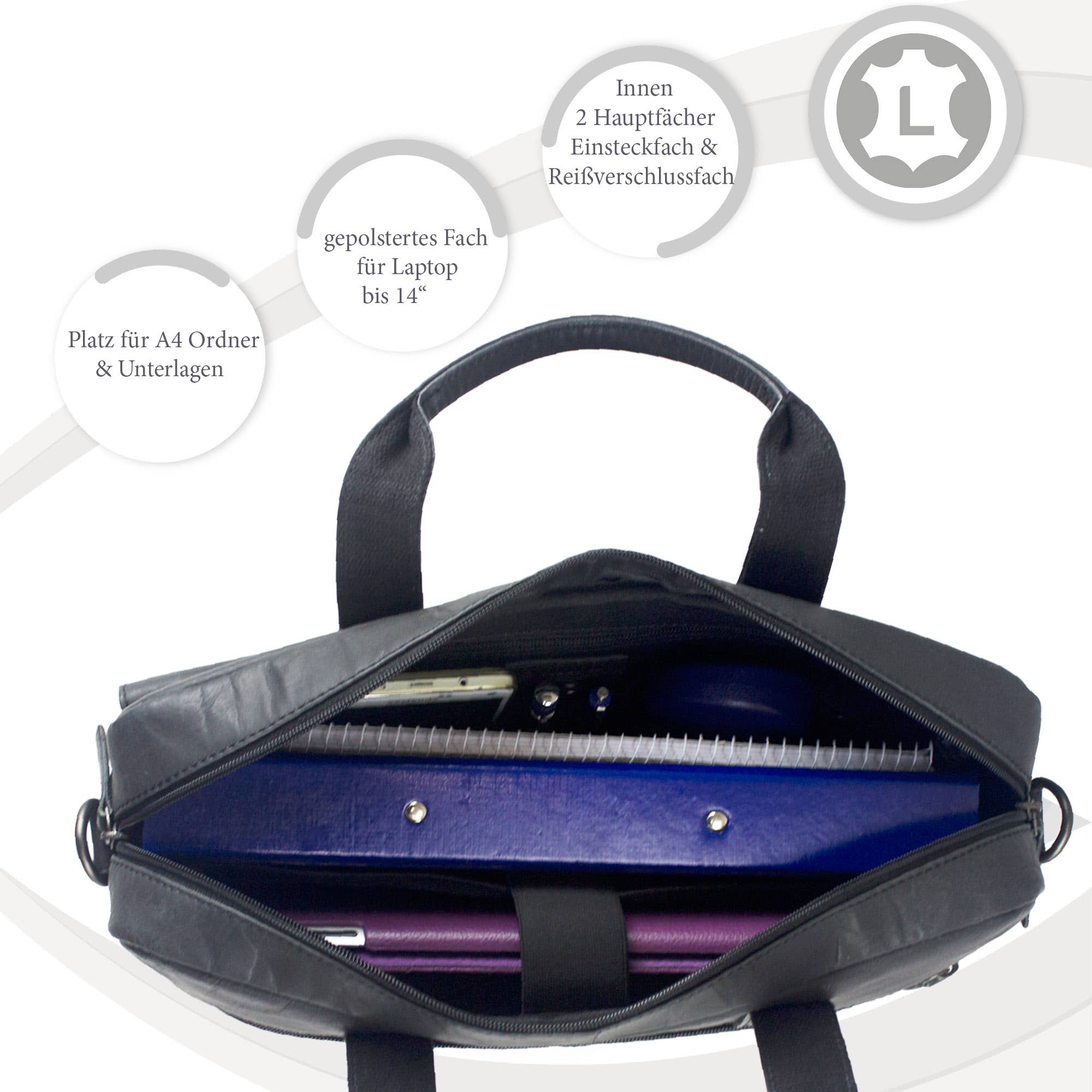 Sunsa - Wholesale Laptop Bag - Men's - Sunsa men's laptop bag. Leather men handbag. 14 inches6