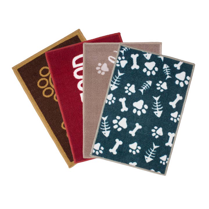 Arkwright Home - Wholesale Pet Food Mat - Dog - Pet Food Bowl Mats (16x24) - Funny Decorative Design Options