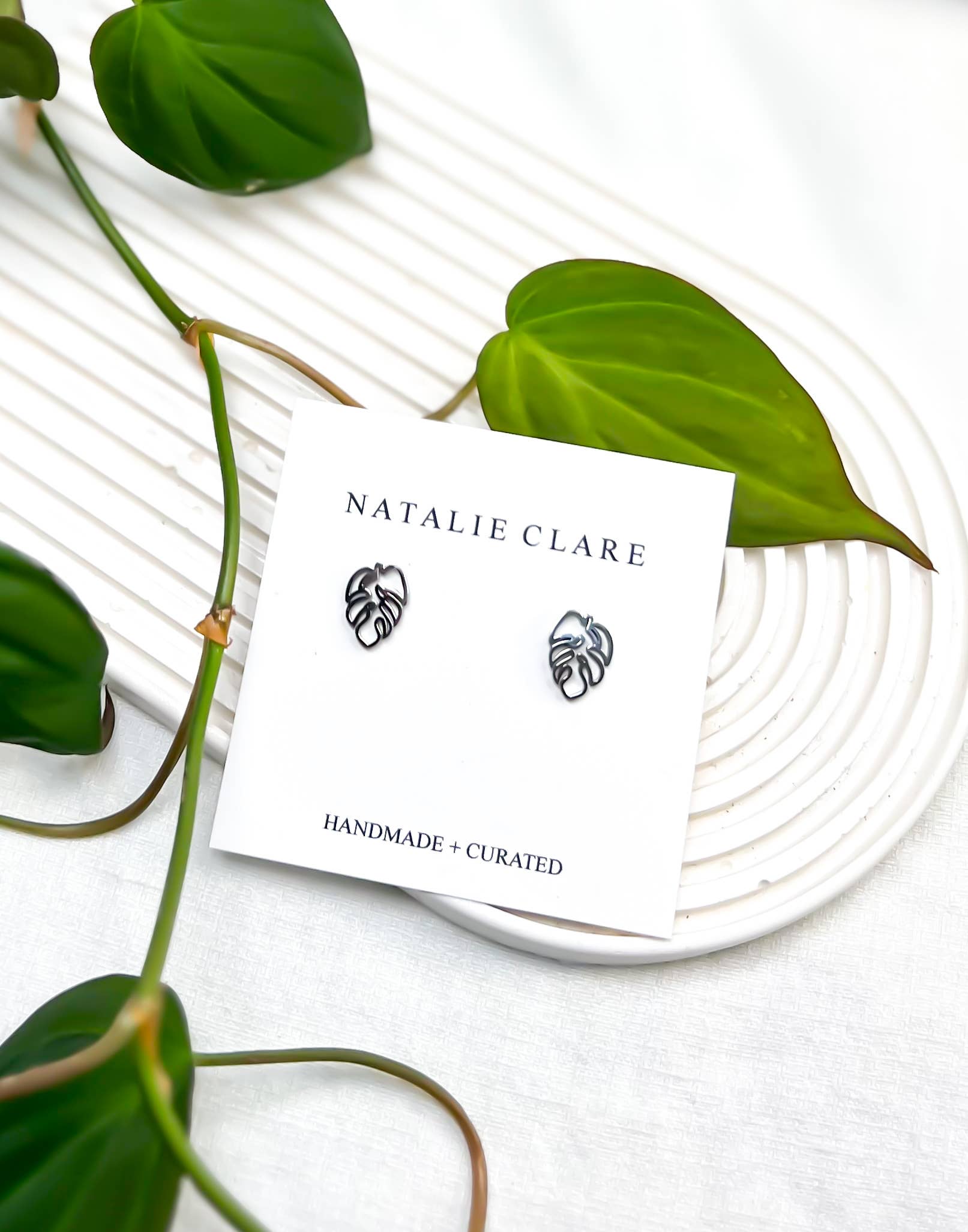 Natalie Clare Collections - Wholesale Stud/Post Earrings - Hollow Leaf Stud5
