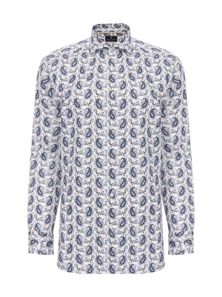 Camisa con estampado floral de cachemira para venta al por mayor de Luchiano Visconti