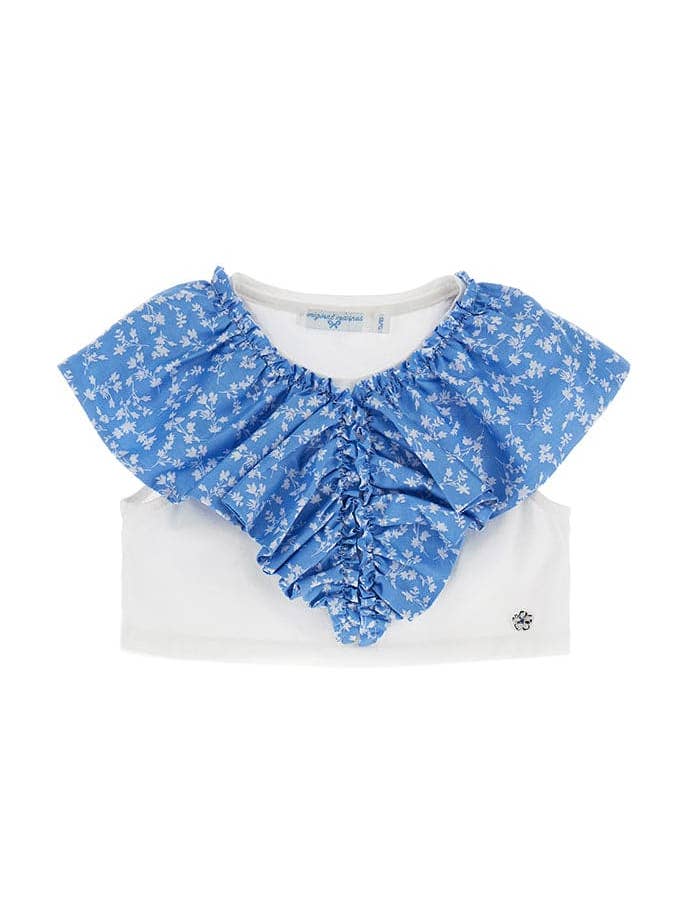 FLOWER DREAM RUFFLE CROP TOP for wholesale by Little-Betty