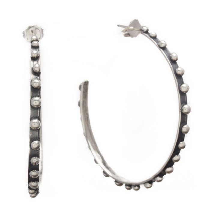 Pebble Hoop Earrings- Large for wholesale by Jivita