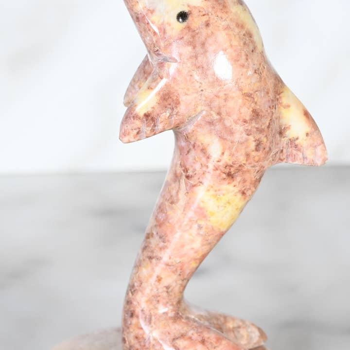 Marmeren Dolfijn - Staand 4" voor wholesale door SS handcrafted Art